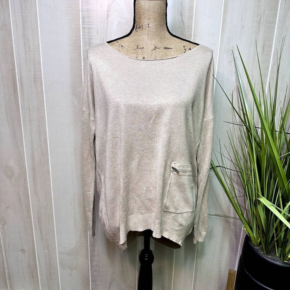 Vertical Design‎ Women Size L Brown Shirt